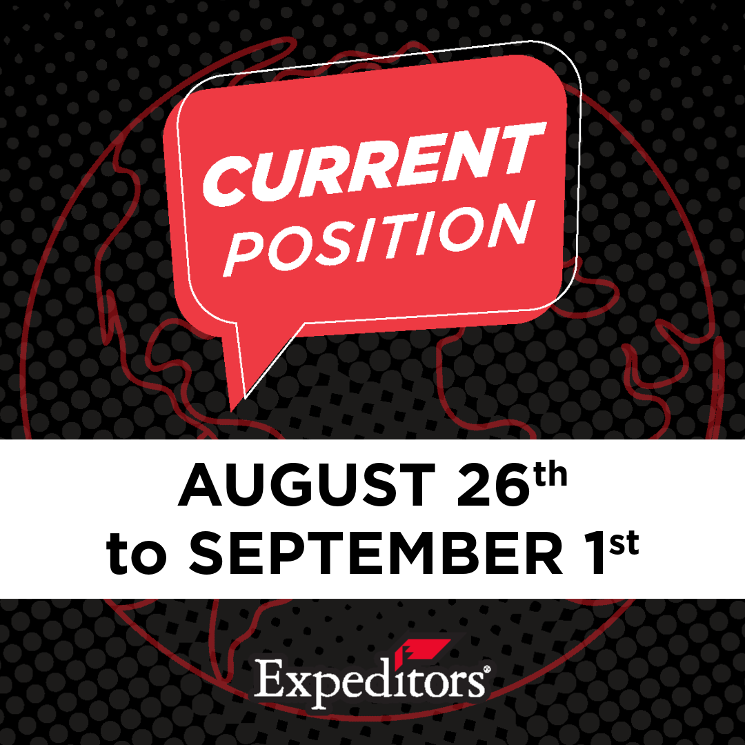 Current Position | Weekly Briefing August 26th - September 1st 