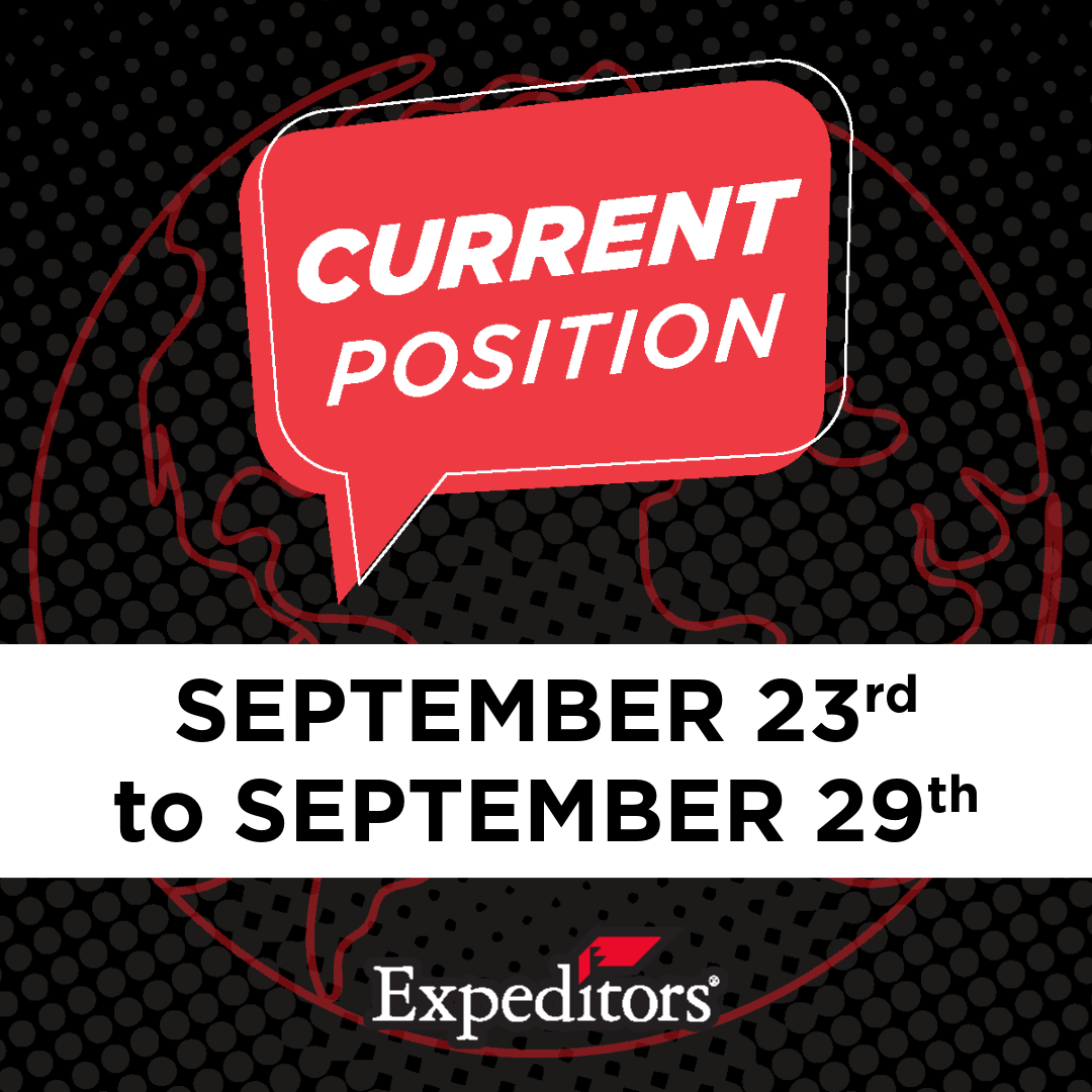 Current Position | Weekly Briefing September 23rd - September 29th